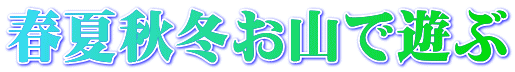 春夏秋冬お山で遊ぶ 